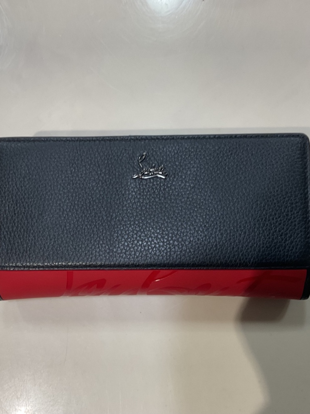 CHRISTIAN LOUBOUNTIN PALOMA BLACK /RED WALLET - Picture 3 of 10